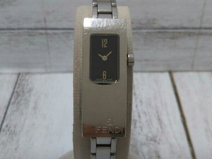 【FENDI】フェンディ 3300L レディース 腕時計 クォーツ 2針 文字盤黒 ブラック 電池交換・パッキン交換済み 中古
