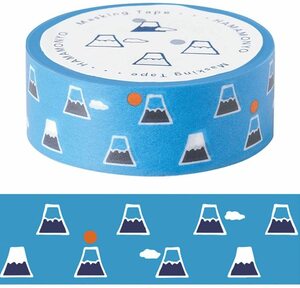 マスキングテープ 濱文様 富士山と雲 紙テープ マステ 紙テープ 和紙テープ 15mm x 5m メール便対応 ポイント消化