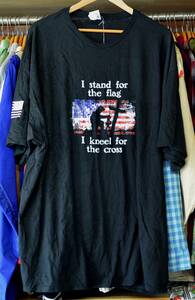 t785/I Stand for The Flag I Kneel for The Cross Tシャツ USA ミリタリー デッドストック サイズ3XL