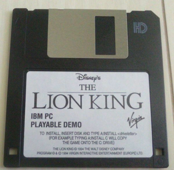 【匿名発送・追跡番号あり】 Disney's The Lion King Playable Demo ディズニー　ライオンキング　動作未確認