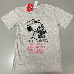 PEANUTS ピーナッツ　SNOOPY スヌーピー　グレー　Sサイズ　メンズ　半袖　Tシャツ　未使用