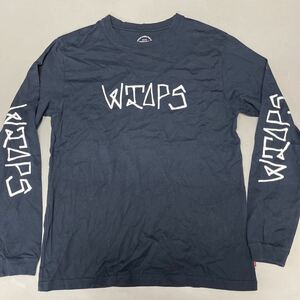 WTAPS 長袖　Tシャツ　ロンT サイズ1 ネイビー　ダブルタップス　メンズ　紺