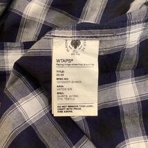 WTAPS ダブルタップス 106GWDT-SHM03 VATOS S/S ヴァトス シャツ ネイビー チェック サイズM 518319_画像4