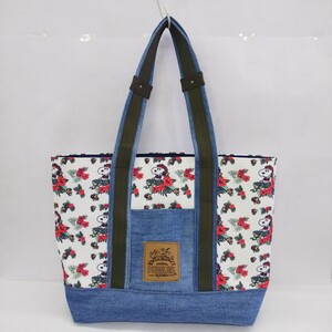 ハンドメイドバッグ デニムバッグ トートバッグ リメイクバッグ