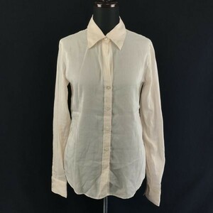 theory/ theory chiffon shirt size 2 white × pink 