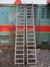 アルミブリッジ/道板T-1209A神戸製鋼所2本セット折り畳み式梯子/脚立_画像4