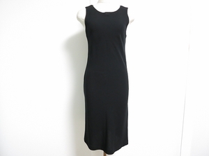 #snc DKNY Donna Karan DONNAKARAN One-piece 7 black no sleeve Italy made lady's [678412]