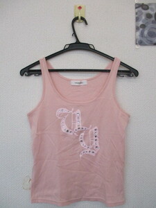 *VIVAYOU tank top illustration rhinestone pink series (2)