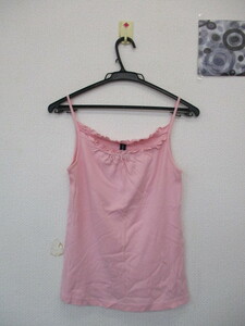 *AS KNOW AS DE BASE camisole also cloth frill plain pink 