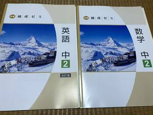 106●塾専用教材●冬期練成ゼミ標準編●中２英数２科目セット●解答解説テスト付