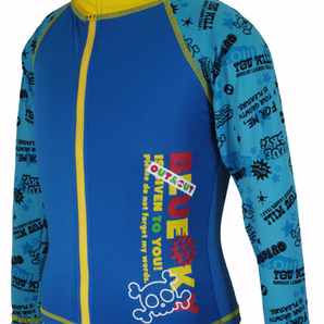 新品 OUT AND AUT キッズロングスリーブフルジップラッシュガード 子供用ラッシュガード サイズ110cm 品番2709-433