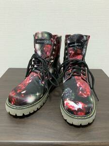  beautiful goods * [ankoROCK] Space total pattern boots 7 cosmos Anne ko lock 