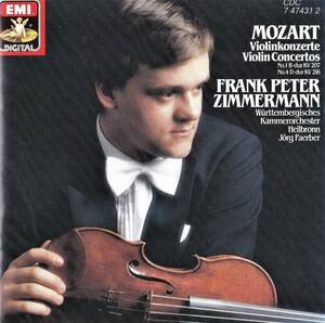 廃盤超希少 初期独盤 フランク・ペーター・ツィマーマン モーツァルト ヴァイオリン協奏曲 第1番 第4番