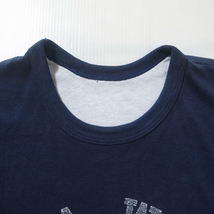 80s ヴィンテージ チャンピオン リバーシブル Tシャツ 白×紺 / 3段プリント カレッジプリント USA _画像4