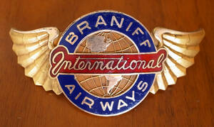 Braniff International ブラニフ航空　1950年代 パイロット 帽章／制帽 ヴィンテージ 昭和レトロ キャプテン 機長 制服