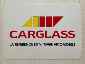 [ largish size ] foreign. sticker : CARGLASS car design advertisement Vintage Ae