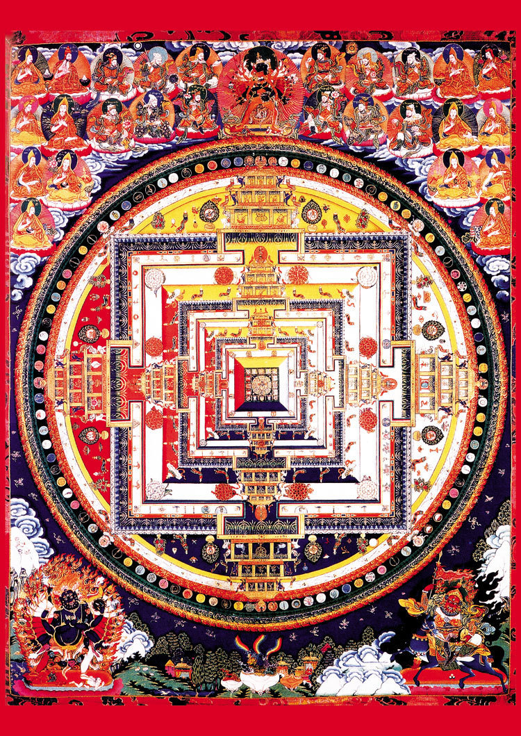 Bouddhisme Tibétain Tableau Bouddhiste Format A3 : 297 x 420mm Mandala, ouvrages d'art, peinture, autres