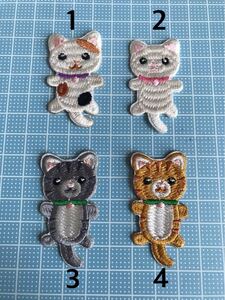 アイロンワッペン ハンドメイド ねこ
