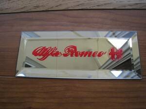 **ALFA ROMEO Alpha Romeo фасок зеркало символ Logo Mark ввод серебряный зеркало новый товар **
