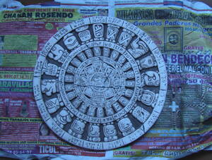 メキシコ　カンクン　チチェンイッアー　マヤ文明のカレンダー　土産物　直径29㎝