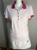 ユニクロ　ピンク色系柄　ポロシャツ　GOLF　ゴルフ_画像1