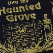 90s USA製 The Haunted Grove 幽霊 Tシャツ XL ブラック Screen Stars オバケ スカル ホラー ハロウィン イラスト メッセージ ヴィンテージ_画像5