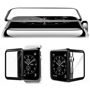 p★2枚入り★44mm★pアップルウォッチSeries 5 / Series 4対応3D全面保護フィルムAppleWatch５世代/4世代 フルカバー 9H 保護フィルム