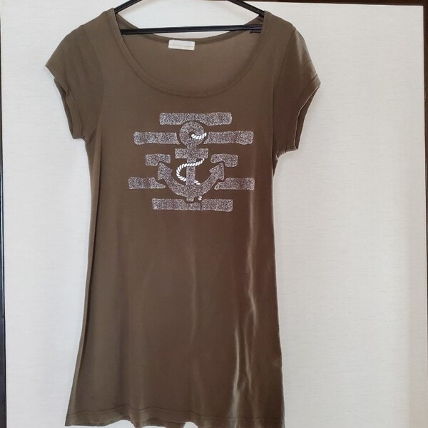 NOLLEY'S カーキ色 ロングTシャツ 半袖Tシャツ