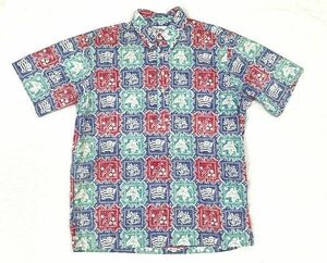 Rainse Pooner Reyn Spooner 90-х бикинотаг бикини бикини с коротким рукавом Aloha рубашка Pult Lahaina Sailor Hawaii Multi M [Tal-0052]