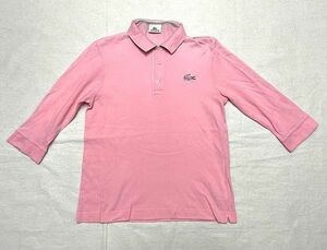 ラコステ LACOSTE ポロシャツ 7分袖ポロシャツ PH740E ピンク サイズ4 M~L位 [l-2236]