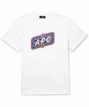 良品 正規品 A.P.C. CHARLIE ロゴ 半袖 Tシャツ ホワイト マルチカラー S 完売 APC アーペーセー @a719_画像5