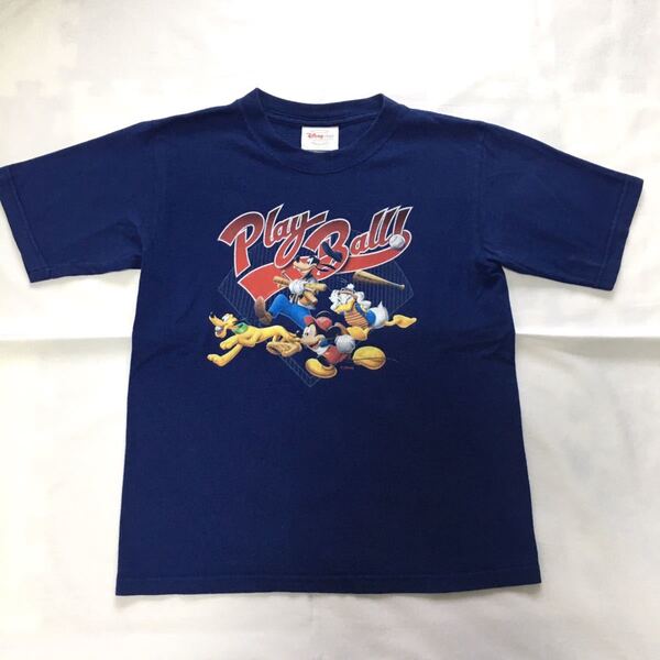 ディズニー キッズ 半袖Tシャツ ネイビー S
