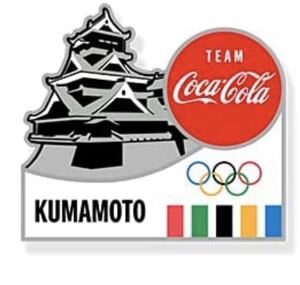 東京オリンピック2020 聖火リレー ピンバッジ 熊本県 熊本城 コカ・コーラ ピンバッジ