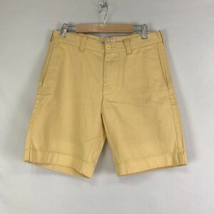 J CREW★コットン100％/ハーフパンツ【メンズW29/股下23cm/黄】ジップフライ/ジェイクルー◆BF540