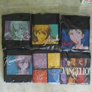 エヴァンゲリオン×アベイルコラボ ブラックTシャツ 6種コンプリートセット