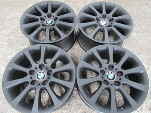 【BMW・3シリーズ/E46】★17X8.0J+47 5/120BMW純正カスタムホイール☆イメチェン・中古車【マッドブラック塗装】正規純正6766741番♪