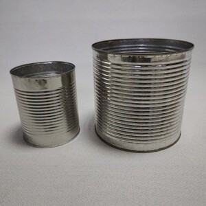 リメイク缶 DIY 大小2個セット スチール缶