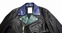 MISTERGENTLEMAN(ミスタージェントルマン)COLOR MIX RIDERS JACKET LEATHERカラーミックス ライダースジャケット カウレザーブルゾン Mr._画像6