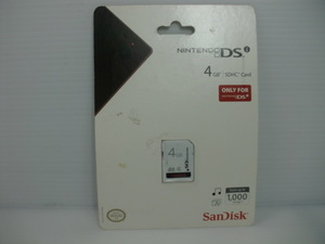  unused * unopened goods SDHC card SanDisk NINTENDO DS 4GB postage 120 jpy ~ memory card SD card 