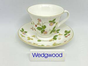 WEDGWOOD ウェッジウッド WILD STRAWBERRY Tea Cup & Saucer ワイルドストロベリー ティーカップ＆ソーサー *M293