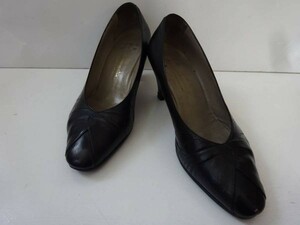 QAZ6040*Kanematsu Ginza Kanematsu lady's shoes pumps black 23cmEE