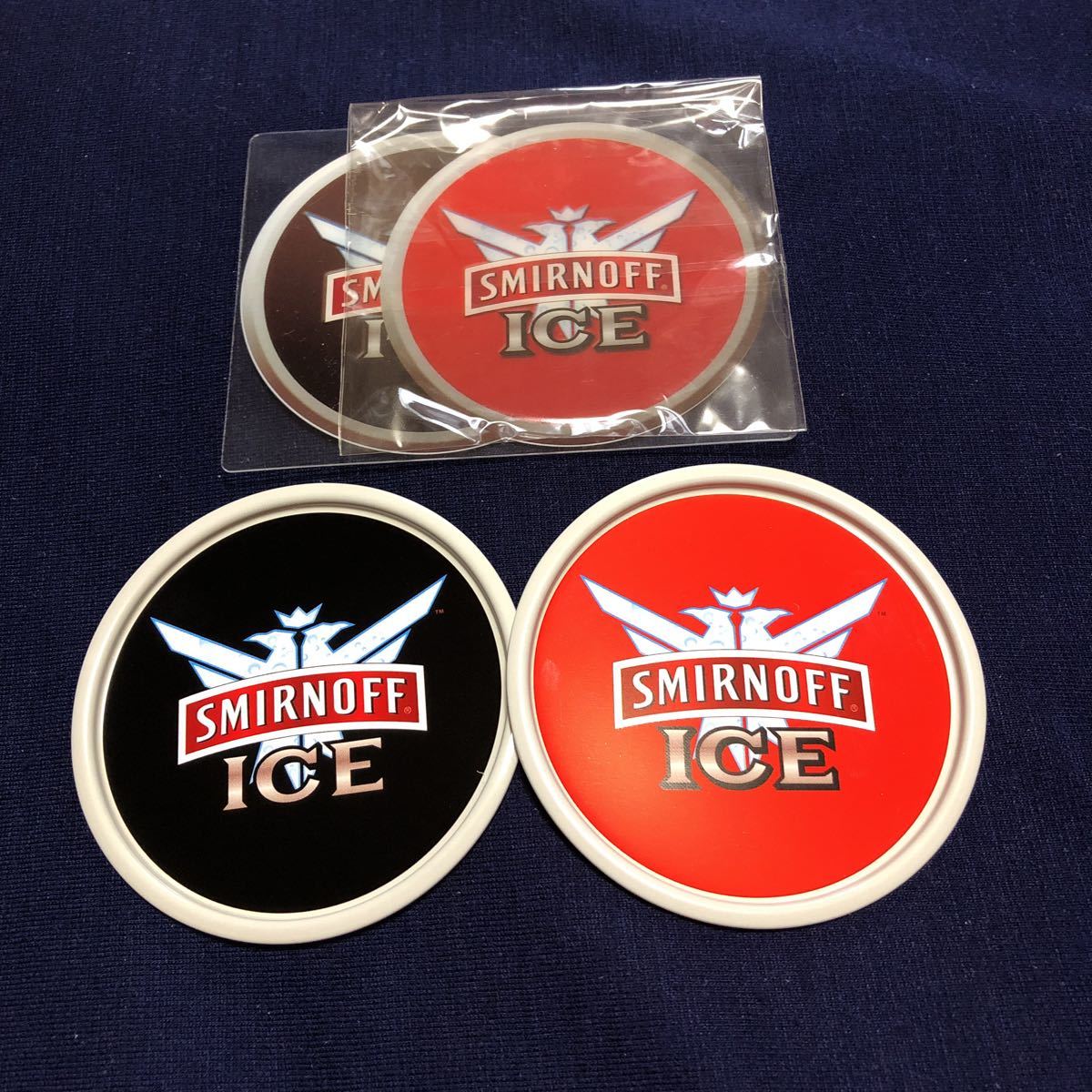 レア非売品　SMIRNOFF ICE スミノフアイス　ブリキ　ペアコースター　ノ
