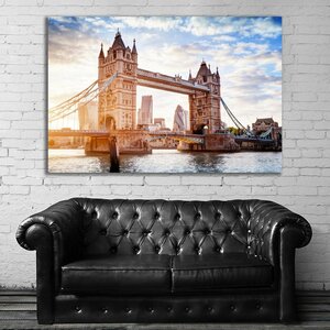 イギリス ロンドン 橋 タワー・ブリッジ 特大 ポスター 150x100cm 景色 海外 ?イングランド インテリア グッズ 絵 雑貨 写真 アート 大