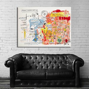 バスキア Basquiat 特大 ポスター 135x100cm 海外 アート インテリア 雑貨 グッズ 絵 フォト グラフィティ 画家 ジャン ミシェル 大 4