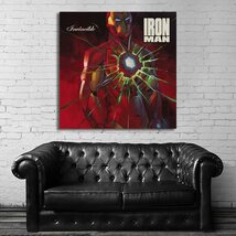 ヒップホップ マーベル アート 特大 ポスター 100x100cm 海外 アベンジャーズ アイアンマン インテリア グッズ フォト 雑貨 おしゃれ 大 3_画像1