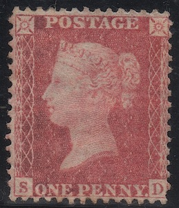 *** my .*** classic England stamp * Victoria woman .1854-55 year pe knee red [ Scott #12] unused 