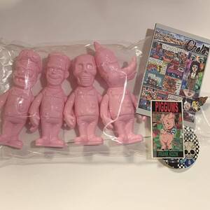 BLACKBOOK TOY PHANTOM FUCKERS Candy Pink 4体セット キャンディー ピンク フィギュア ソフビ ステッカー ピンバッジ ポストカード