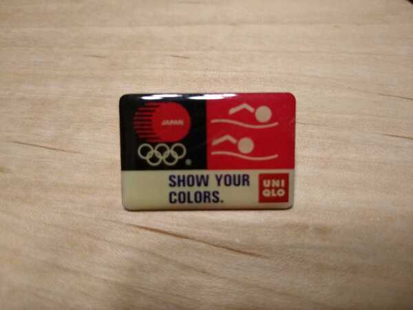 ★希少 ピンバッジ オリンピック ユニクロ UNIQLO 五輪 競泳 ピンズ 後ろのピン留め具無し 送料無料