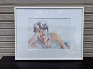 Art hand Auction Painting watercolor woman pastel figure painting, Painting, watercolor, Portraits