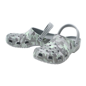 22cm クロックス crocs クラシック プリンテッド カモ クロッグ ライトグレー Printed Camo Clog Gry Light Grey / Neo Mint M4W6 新品